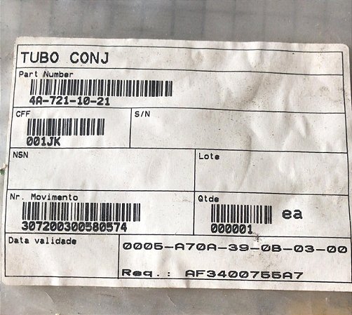CONJUNTO TUBO - 4A-721-10-21