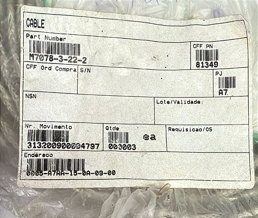 CABLE - M7078-3-22-2
