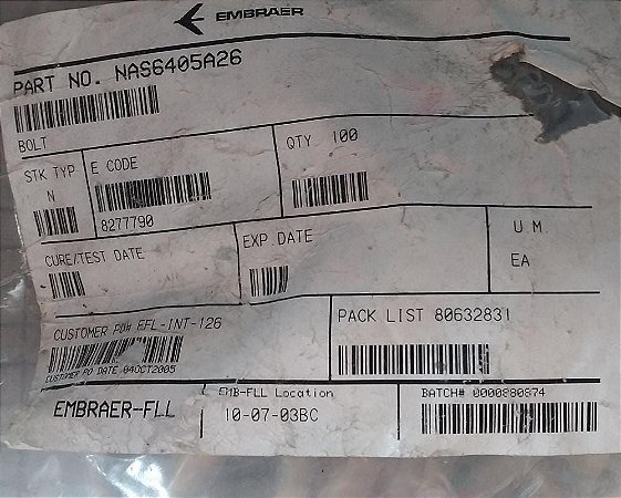 PARAFUSO - NAS6405A26