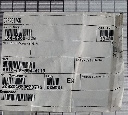 CAPACITOR - 184-9086-320