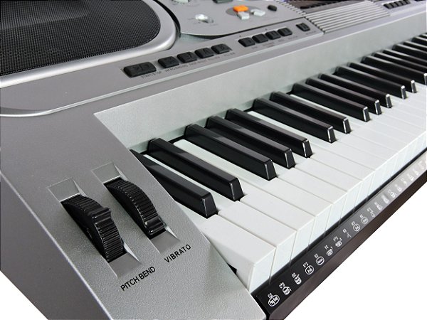 Teclado Musical Arranjador 61 Teclas HK-935 Midi - Profissional Sensitive - USB -  Visor Lcd + Fonte Bivolt + Suporte Partitura