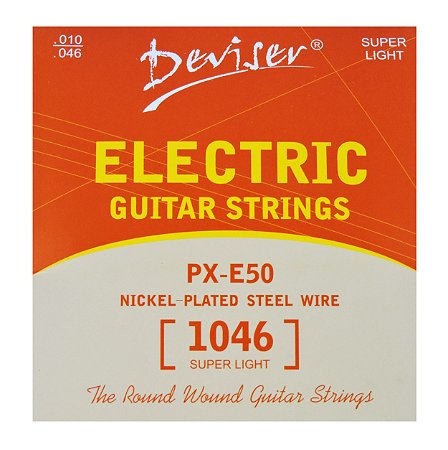 Encordoamento p/ Guitarra - 010 - Deviser Eletric Guitar Strings - Fio de Aço Niquelado