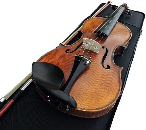 Violino 4/4 Barth Violin Profissional VW118Y - Madeira Maciça Feito a Mão c/ Case Luxo Retangular + Arco redondo em Ébano