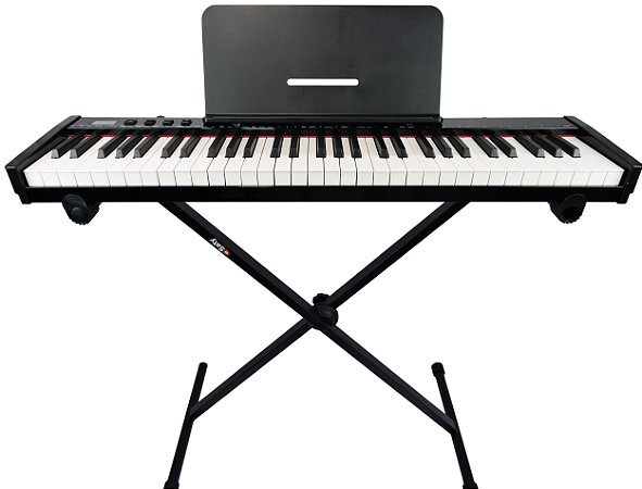 Piano Eletrônico 61 Teclas Arranjador Konix - PH61-S MIDI +