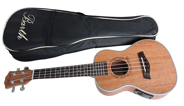 Ukulele Concert Barth Guitars Eletrico + Capa Bag  Personalizada