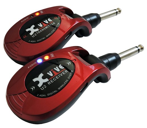 Xvive U2 Transmissor Wireless P/ Guitarra, Baixo, Violão ou Violino Elétrico - Red com Nota Fiscal