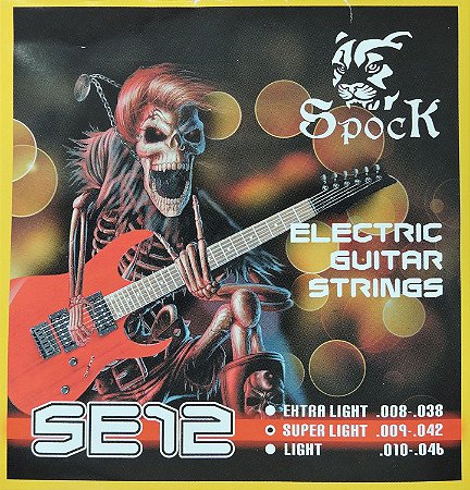 Cordas para Guitarra - 009 - marca Spock - SE12 Eletric Guitar Strings Importada