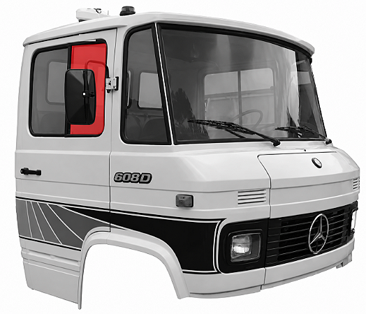 VIDRO LATERAL MÓVEL CAMINHÃO MB 608 COM FURO