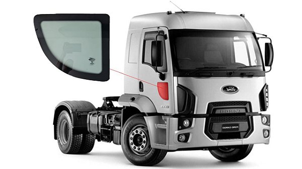 Vidro do Quebra Vento Fixo Inferior Para Ford Cargo Novo