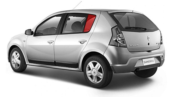 Vidro Lateral Fixo Traseiro Sandero 06 Á 2014