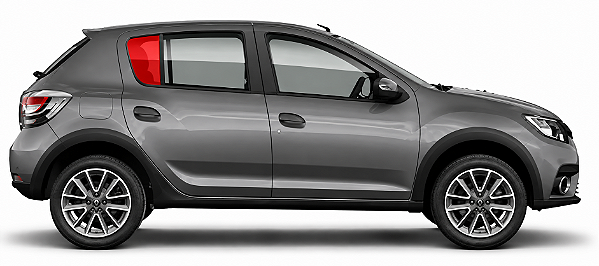 Vidro Lateral Fixo Traseiro Sandero 2015 Á 2020