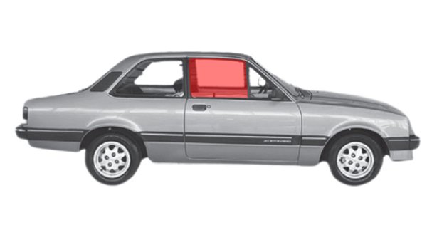 Vidro de porta Chevette 2 Portas Com Quebra Vento