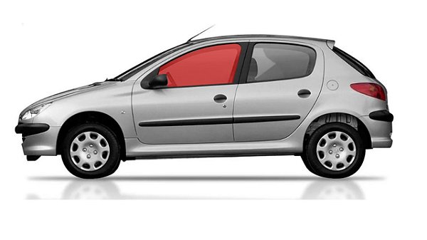 Vidro de Porta Dianteira Peugeot 206