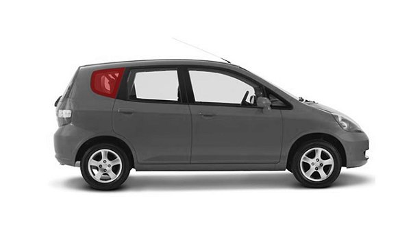 Vidro Lateral Fixo Traseiro Honda Fit
