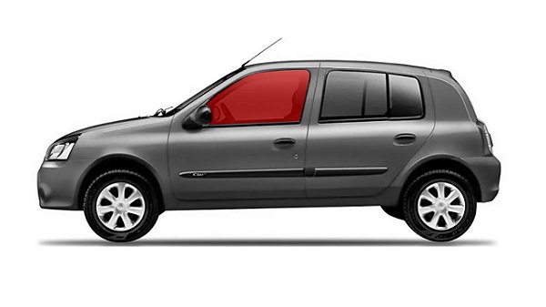 Vidro de Porta Dianteira Clio/Symbol Hatch e Sedan 4 Portas