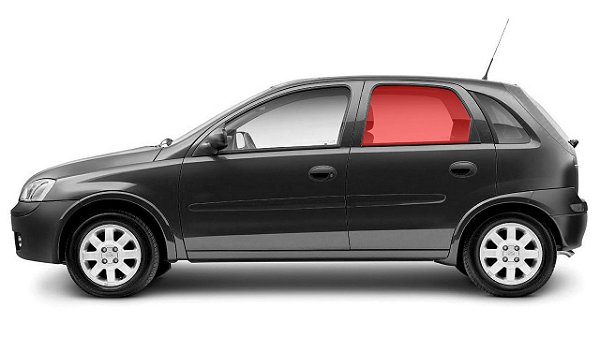 Vidro de Porta Traseira Corsa Hatch 2002 á 2010