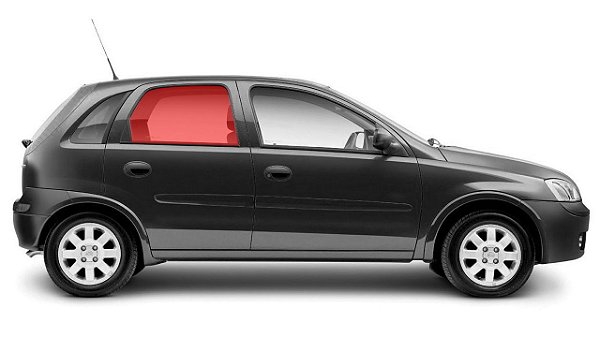 Vidro de Porta Traseira Corsa Hatch 2002 á 2010