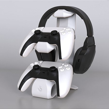 Kit 3 Suporte Controle Ps5 Fone Headset Gamer Mesa Parede no Shoptime