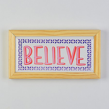 Quadro Azulejo Believe XI-31