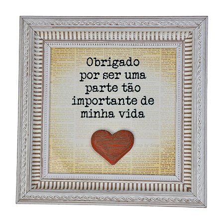 Quadro Azulejo 20x20 Obrigado XJ-19