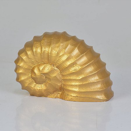 Enfeite Concha Caracol Dourada Grande XL-03 B