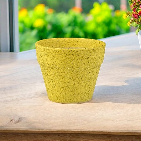 Vaso Shine Amarelo em Cerâmica TB-53 A