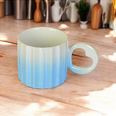 Caneca Duo Azul em Cerâmica 300 ml TD-55 B