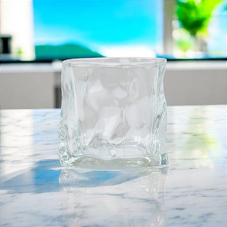 Copo Ondulado Transparente em Vidro 250ml TD-62