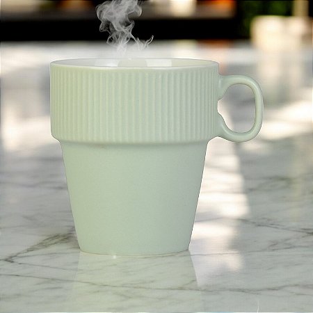 Caneca Funil Cinza em Cerâmica 250 ml TE-44 C