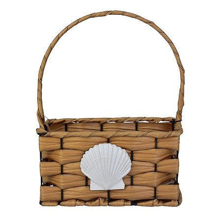 Cesta Quadrada Flower Bege TA-40 B