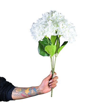 Flor Artificial em Plástico Branco TC-78