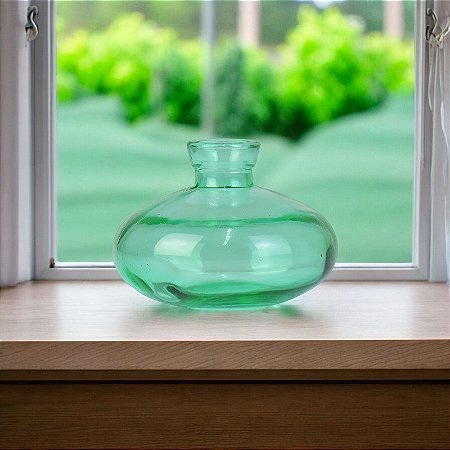 Mini Vaso Fumê Verde em Vidro TB-32 C