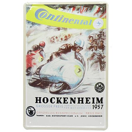 Placa de Metal Continental Hockenheim YW-62