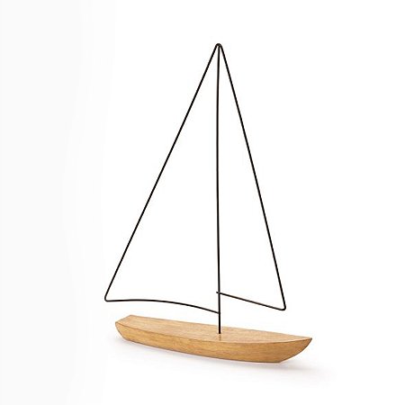 XO-91 Barco Em Madeira Velas Em Metal G