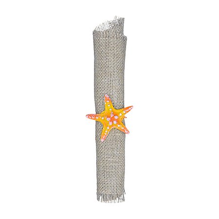 Porta Guardanapo Estrela Laranja