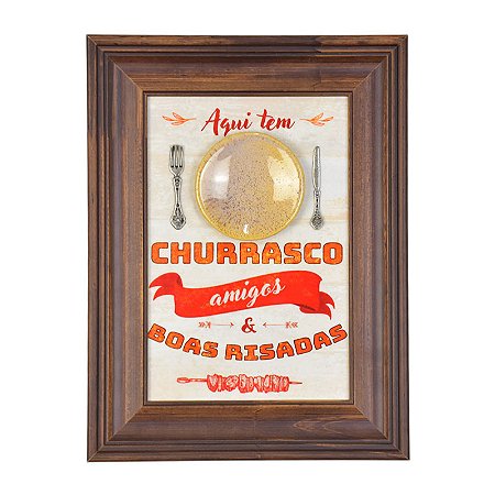 Quadro Aqui tem Churrasco
