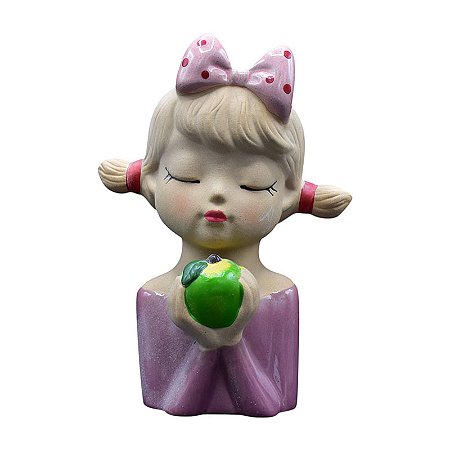 Vaso Meninas Coroa De Flores Olhos Fechados Roxa TI-93H