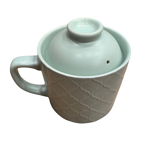 Xicara Com Tampa Verde Com Textura TK-01