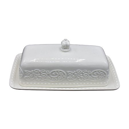 Mantegueira Em Caramica Branca Com Detalhes Laterais TK-03