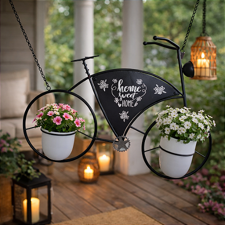 Bicicleta Com Floreira Preta TK-15