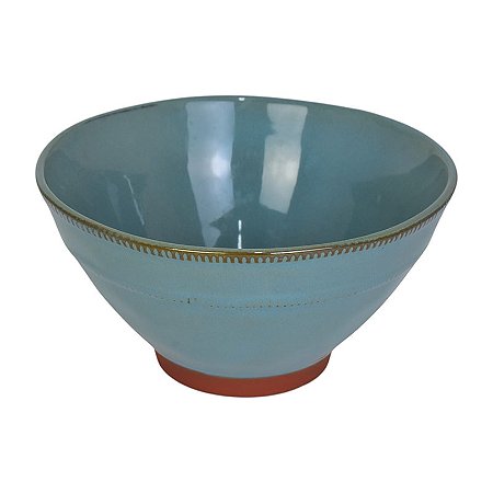 Tigelas De Ceramica Detalhe Em Relevo Azul TK-35C