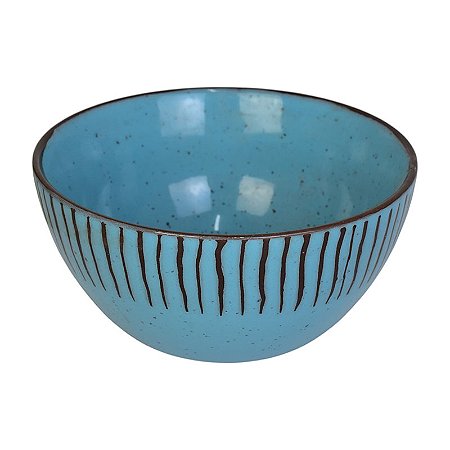 Tigelas De Ceramica Linhas Azul TK-36