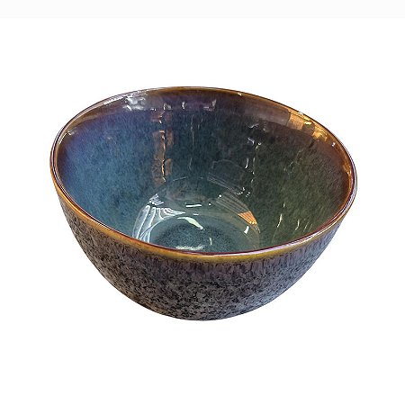 Tigela Em Ceramica Degrade Verde/Azul TK-50