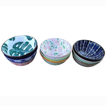 Bowl Em Ceramica Cor E Estampa Variadas P TK-57