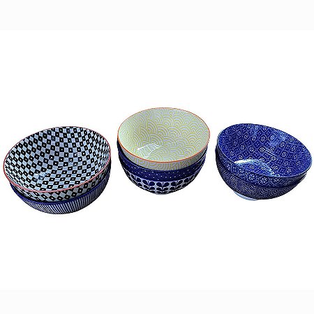 Bowl Em Ceramica Cor E Estampa Variadas M TK-58