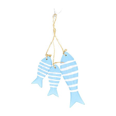 Enfeite Trio De Peixes Listrados Claro TL-03A