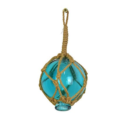 Enfeite Bola De Vidro Em Sisal M TL-36