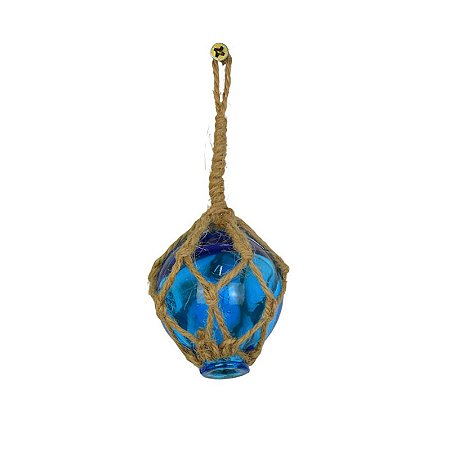Enfeite Bola De Vidro Em Sisal P TL-37