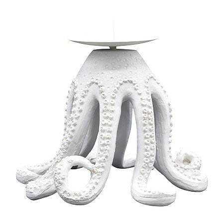 Porta Vela Tentaculos De Polvo Branco TL-73A