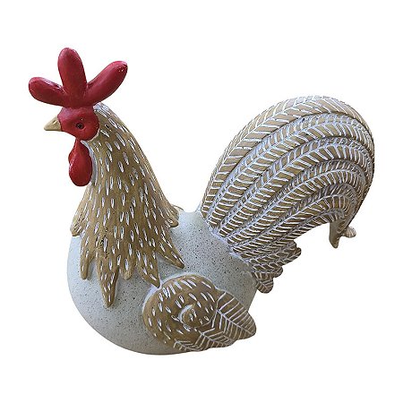Enfeite Galo Em Resina TL-77